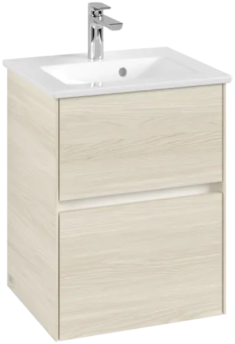 Bild von VILLEROY BOCH Collaro Waschbeckenunterschrank, mit Beleuchtung, 2 Auszüge, 472 x 610 x 404 mm, White Oak #C141B0AA