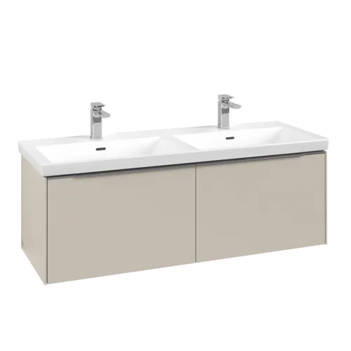 Bild von VILLEROY BOCH Subway 3.0 Waschbeckenunterschrank, mit Beleuchtung, 2 Auszüge, 1272 x 429 x 478 mm, Cashmere Grey #C567L0VN
