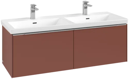 Bild von VILLEROY BOCH Subway 3.0 Waschbeckenunterschrank, 2 Auszüge, 1272 x 429 x 478 mm, Wine Red #C56700AH