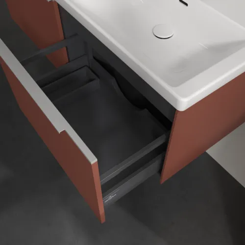 Bild von VILLEROY BOCH Subway 3.0 Waschbeckenunterschrank, 2 Auszüge, 1272 x 429 x 478 mm, Wine Red #C56700AH