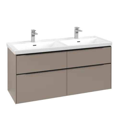 Bild von VILLEROY BOCH Subway 3.0 Waschbeckenunterschrank, mit Beleuchtung, 4 Auszüge, 1272 x 576 x 478 mm, Taupe #C568L1VM