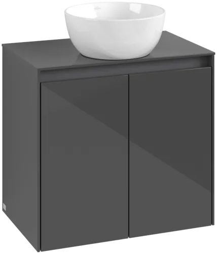 Bild von VILLEROY BOCH Collaro Waschbeckenunterschrank, 2 Türen, 600 x 548 x 380 mm, Glossy Grey / Glossy Grey #C15000FP