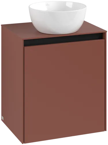Bild von VILLEROY BOCH Collaro Waschbeckenunterschrank, mit Beleuchtung, 1 Tür, 500 x 548 x 380 mm, Wine Red / Wine Red #C149B0AH