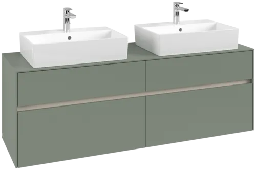 Bild von VILLEROY BOCH Collaro Waschbeckenunterschrank, 4 Auszüge, 1600 x 548 x 500 mm, Soft Green / Soft Green #C13700AF