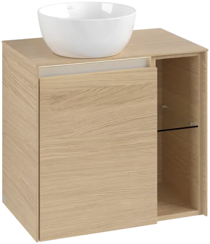 Bild von VILLEROY BOCH Collaro Waschbeckenunterschrank, mit Beleuchtung, 1 Tür, 600 x 548 x 380 mm, Nordic Oak / Nordic Oak #C152B0VJ