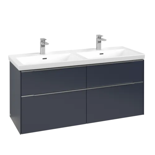 Bild von VILLEROY BOCH Subway 3.0 Waschbeckenunterschrank, mit Beleuchtung, 4 Auszüge, 1272 x 576 x 478 mm, Marine Blue #C568L0VQ
