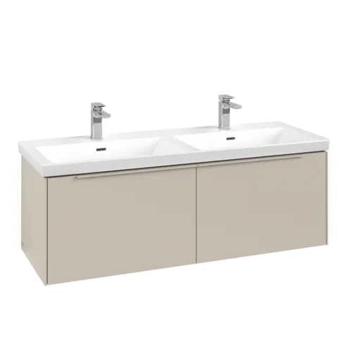 Bild von VILLEROY BOCH Subway 3.0 Waschbeckenunterschrank, mit Beleuchtung, 2 Auszüge, 1272 x 429 x 478 mm, Cashmere Grey #C567L2VN