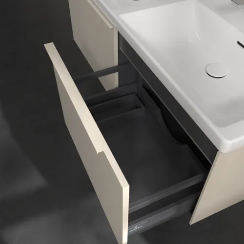 Bild von VILLEROY BOCH Subway 3.0 Waschbeckenunterschrank, mit Beleuchtung, 2 Auszüge, 1272 x 429 x 478 mm, Cashmere Grey #C567L2VN