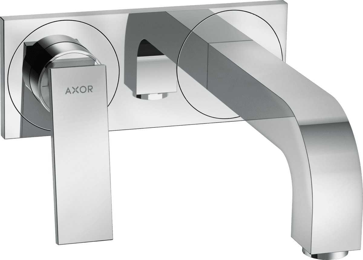 Bild von HANSGROHE AXOR Citterio Einhebel-Waschtischmischer Unterputz für Wandmontage mit Hebelgriff, Auslauf 220 mm und Platte #39119000 - Chrom