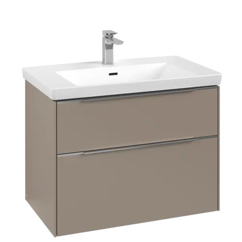 Bild von VILLEROY BOCH Subway 3.0 Waschbeckenunterschrank, mit Beleuchtung, 2 Auszüge, 772 x 576 x 478 mm, Taupe #C574L0VM