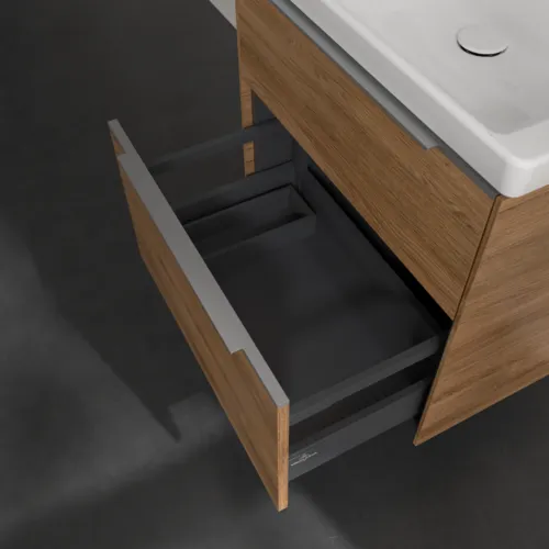 Bild von VILLEROY BOCH Subway 3.0 Waschbeckenunterschrank, 2 Auszüge, 622 x 576 x 478 mm, Kansas Oak #C57600RH