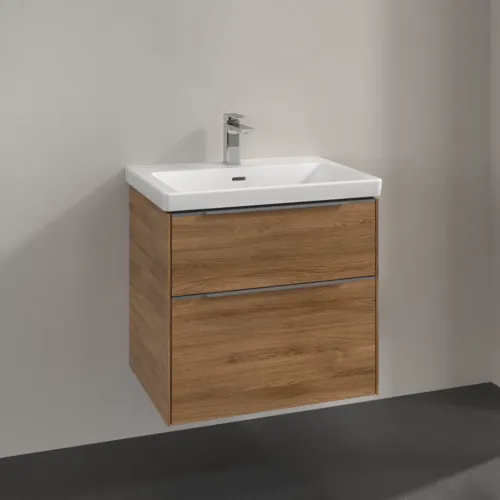Bild von VILLEROY BOCH Subway 3.0 Waschbeckenunterschrank, 2 Auszüge, 622 x 576 x 478 mm, Kansas Oak #C57600RH