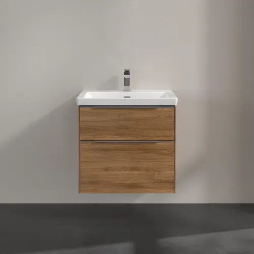 Bild von VILLEROY BOCH Subway 3.0 Waschbeckenunterschrank, 2 Auszüge, 622 x 576 x 478 mm, Kansas Oak #C57600RH