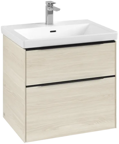 Bild von VILLEROY BOCH Subway 3.0 Waschbeckenunterschrank, mit Beleuchtung, 2 Auszüge, 622 x 576 x 478 mm, White Oak #C576L1AA