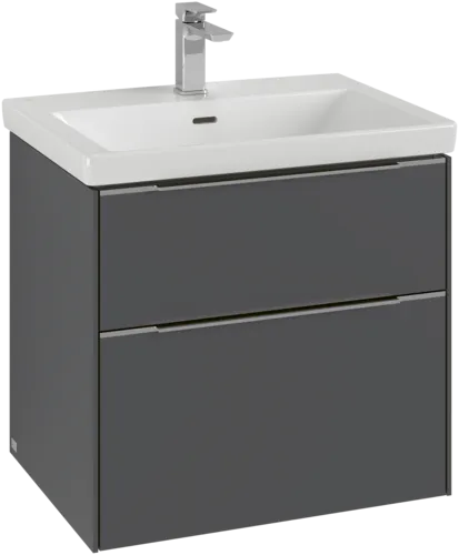 Bild von VILLEROY BOCH Subway 3.0 Waschbeckenunterschrank, 2 Auszüge, 622 x 576 x 478 mm, Graphite #C57602VR