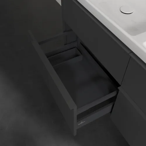 Bild von VILLEROY BOCH Subway 3.0 Waschbeckenunterschrank, 4 Auszüge, 1272 x 576 x 478 mm, Graphite #C56802VR