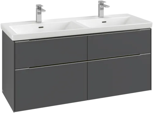 Bild von VILLEROY BOCH Subway 3.0 Waschbeckenunterschrank, 4 Auszüge, 1272 x 576 x 478 mm, Graphite #C56802VR