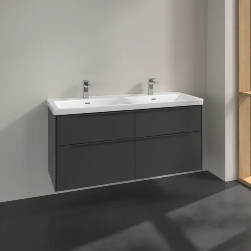 Bild von VILLEROY BOCH Subway 3.0 Waschbeckenunterschrank, 4 Auszüge, 1272 x 576 x 478 mm, Graphite #C56802VR