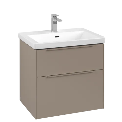 Bild von VILLEROY BOCH Subway 3.0 Waschbeckenunterschrank, 2 Auszüge, 622 x 576 x 478 mm, Taupe #C57602VM