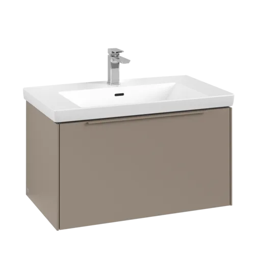 Bild von VILLEROY BOCH Subway 3.0 Waschbeckenunterschrank, mit Beleuchtung, 1 Auszug, 772 x 429 x 478 mm, Taupe #C573L2VM