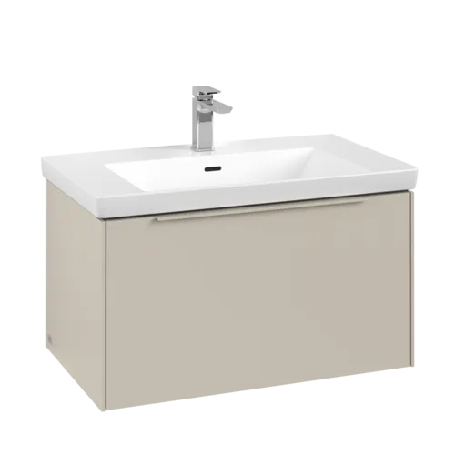 Bild von VILLEROY BOCH Subway 3.0 Waschbeckenunterschrank, mit Beleuchtung, 1 Auszug, 772 x 429 x 478 mm, Cashmere Grey #C573L2VN
