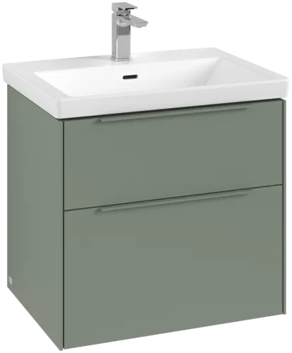 Bild von VILLEROY BOCH Subway 3.0 Waschbeckenunterschrank, mit Beleuchtung, 2 Auszüge, 622 x 576 x 478 mm, Soft Green #C576L2AF