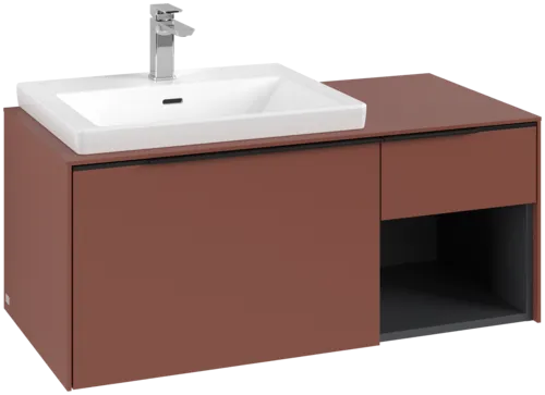 Bild von VILLEROY BOCH Subway 3.0 Waschbeckenunterschrank, 2 Auszüge, 1001 x 423 x 516 mm, Wine Red / Wine Red #C57201AH