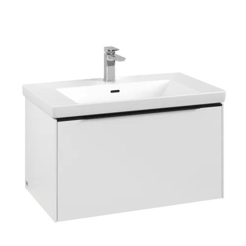 Bild von VILLEROY BOCH Subway 3.0 Waschbeckenunterschrank, mit Beleuchtung, 1 Auszug, 772 x 429 x 478 mm, Pure White #C573L1VF