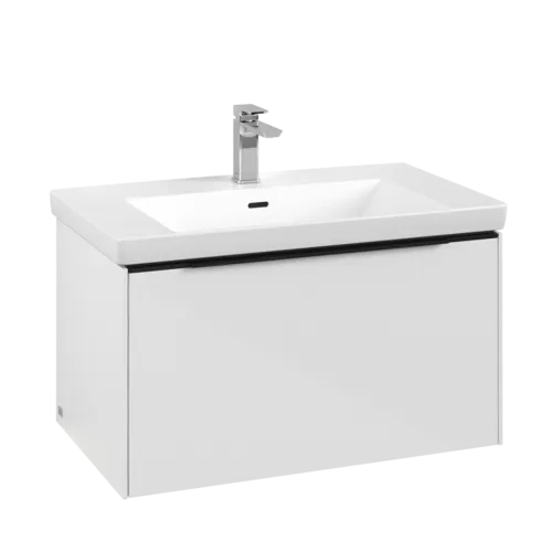 Bild von VILLEROY BOCH Subway 3.0 Waschbeckenunterschrank, mit Beleuchtung, 1 Auszug, 772 x 429 x 478 mm, Brilliant White #C573L1VE