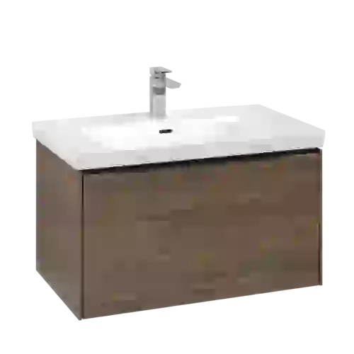 Bild von VILLEROY BOCH Subway 3.0 Waschbeckenunterschrank, mit Beleuchtung, 1 Auszug, 772 x 429 x 478 mm, Arizona Oak #C573L1VH