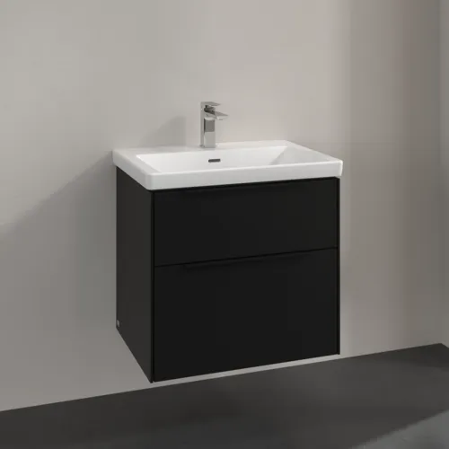 Bild von VILLEROY BOCH Subway 3.0 Waschbeckenunterschrank, 2 Auszüge, 622 x 576 x 478 mm, Volcano Black #C57601VL