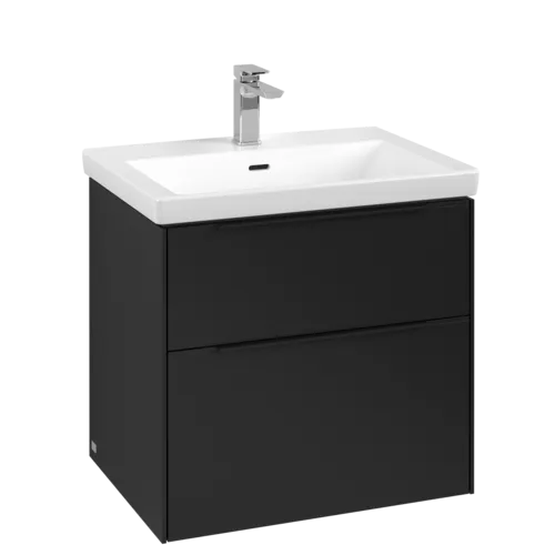 Bild von VILLEROY BOCH Subway 3.0 Waschbeckenunterschrank, 2 Auszüge, 622 x 576 x 478 mm, Volcano Black #C57601VL