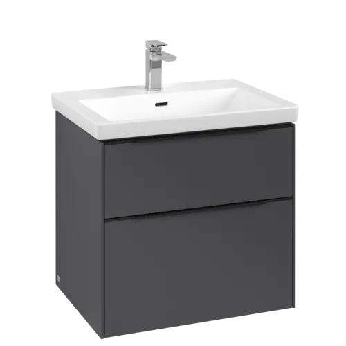 Bild von VILLEROY BOCH Subway 3.0 Waschbeckenunterschrank, 2 Auszüge, 622 x 576 x 478 mm, Graphite #C57601VR