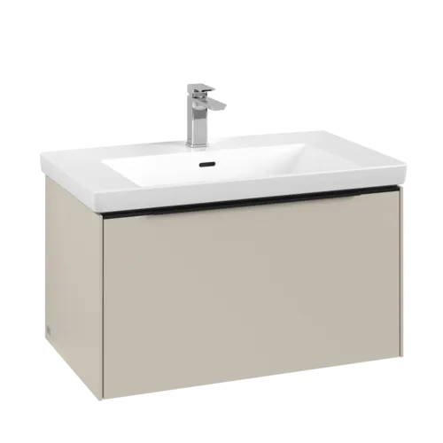Bild von VILLEROY BOCH Subway 3.0 Waschbeckenunterschrank, mit Beleuchtung, 1 Auszug, 772 x 429 x 478 mm, Cashmere Grey #C573L1VN