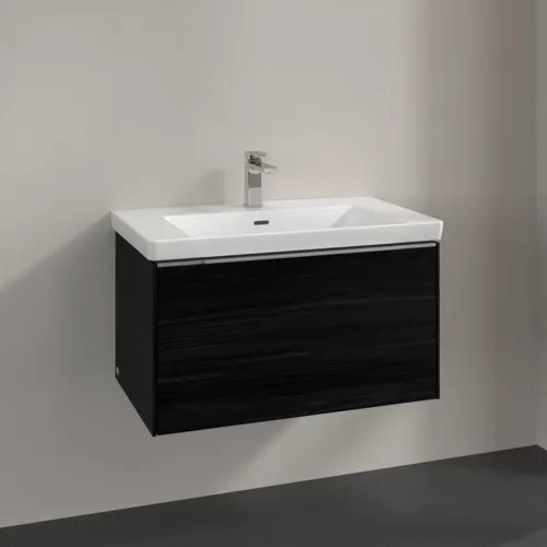 Bild von VILLEROY BOCH Subway 3.0 Waschbeckenunterschrank, 1 Auszug, 772 x 429 x 478 mm, Black Oak #C57300AB