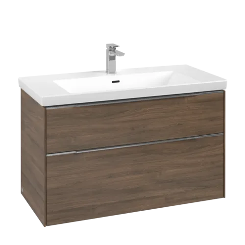 Bild von VILLEROY BOCH Subway 3.0 Waschbeckenunterschrank, 2 Auszüge, 973 x 576 x 478 mm, Arizona Oak #C57000VH