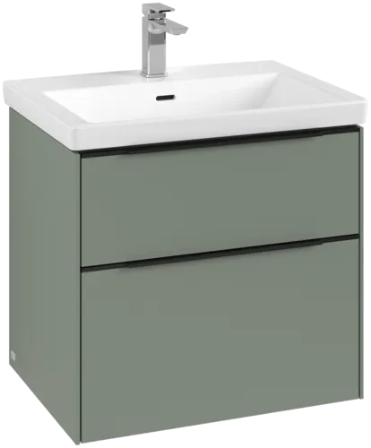 Bild von VILLEROY BOCH Subway 3.0 Waschbeckenunterschrank, mit Beleuchtung, 2 Auszüge, 622 x 576 x 478 mm, Soft Green #C576L1AF