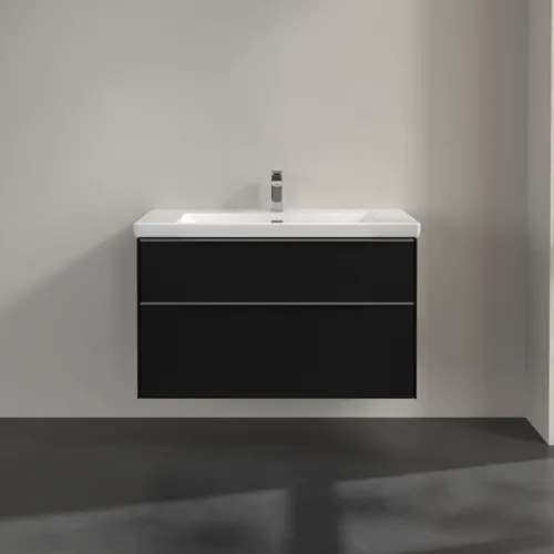 Bild von VILLEROY BOCH Subway 3.0 Waschbeckenunterschrank, 2 Auszüge, 973 x 576 x 478 mm, Volcano Black #C57000VL