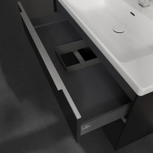 Bild von VILLEROY BOCH Subway 3.0 Waschbeckenunterschrank, 2 Auszüge, 973 x 576 x 478 mm, Volcano Black #C57000VL