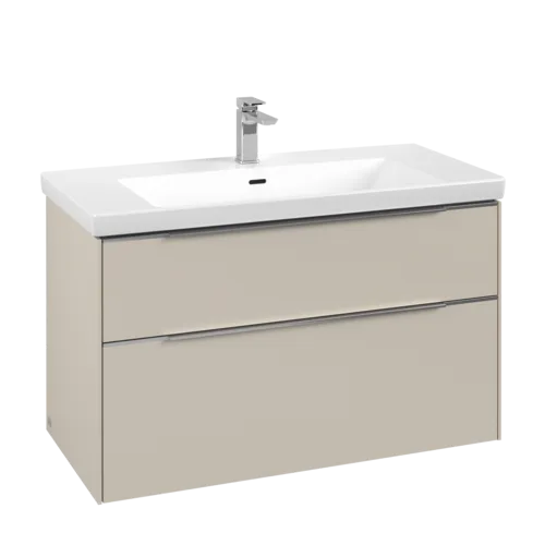 Bild von VILLEROY BOCH Subway 3.0 Waschbeckenunterschrank, 2 Auszüge, 973 x 576 x 478 mm, Cashmere Grey #C57000VN
