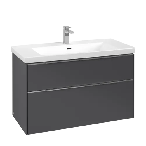 Bild von VILLEROY BOCH Subway 3.0 Waschbeckenunterschrank, 2 Auszüge, 973 x 576 x 478 mm, Graphite #C57000VR