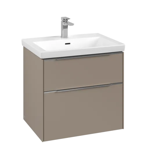 Bild von VILLEROY BOCH Subway 3.0 Waschbeckenunterschrank, 2 Auszüge, 622 x 576 x 478 mm, Taupe #C57600VM