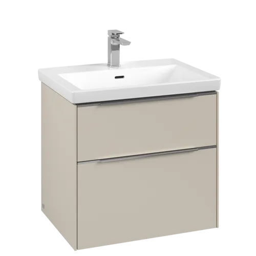 Bild von VILLEROY BOCH Subway 3.0 Waschbeckenunterschrank, 2 Auszüge, 622 x 576 x 478 mm, Cashmere Grey #C57600VN