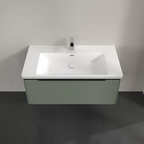 Bild von VILLEROY BOCH Subway 3.0 Waschbeckenunterschrank, mit Beleuchtung, 1 Auszug, 973 x 429 x 478 mm, Soft Green #C569L1AF