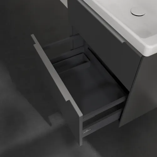 Bild von VILLEROY BOCH Subway 3.0 Waschbeckenunterschrank, 2 Auszüge, 622 x 576 x 478 mm, Graphite #C57600VR