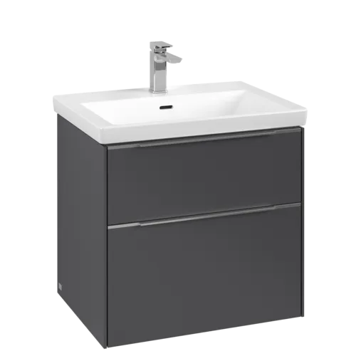 Bild von VILLEROY BOCH Subway 3.0 Waschbeckenunterschrank, 2 Auszüge, 622 x 576 x 478 mm, Graphite #C57600VR