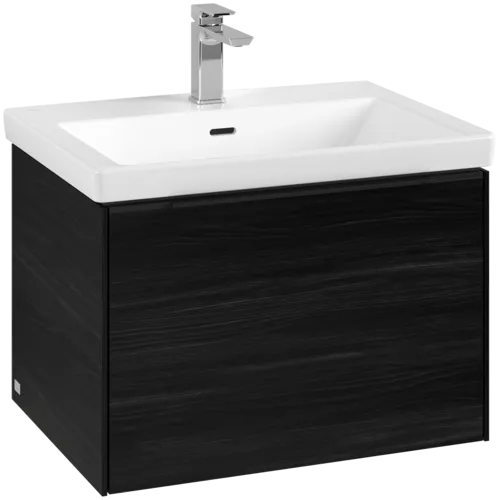Bild von VILLEROY BOCH Subway 3.0 Waschbeckenunterschrank, mit Beleuchtung, 1 Auszug, 622 x 429 x 478 mm, Black Oak #C575L1AB