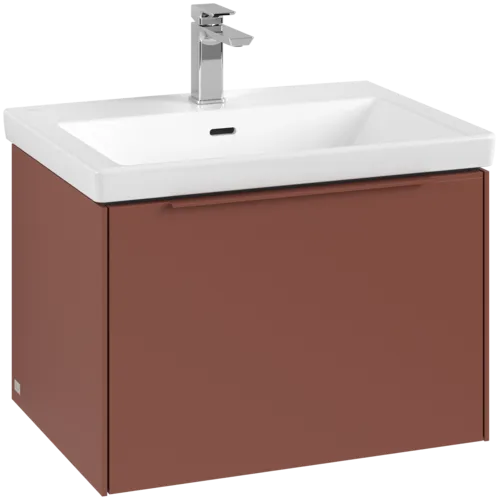 Bild von VILLEROY BOCH Subway 3.0 Waschbeckenunterschrank, mit Beleuchtung, 1 Auszug, 622 x 429 x 478 mm, Wine Red #C575L2AH