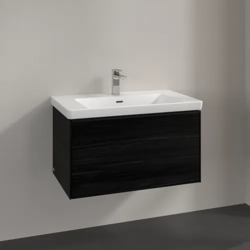Bild von VILLEROY BOCH Subway 3.0 Waschbeckenunterschrank, 1 Auszug, 772 x 429 x 478 mm, Black Oak #C57301AB