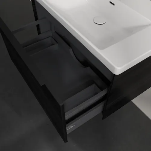 Bild von VILLEROY BOCH Subway 3.0 Waschbeckenunterschrank, 1 Auszug, 772 x 429 x 478 mm, Black Oak #C57301AB